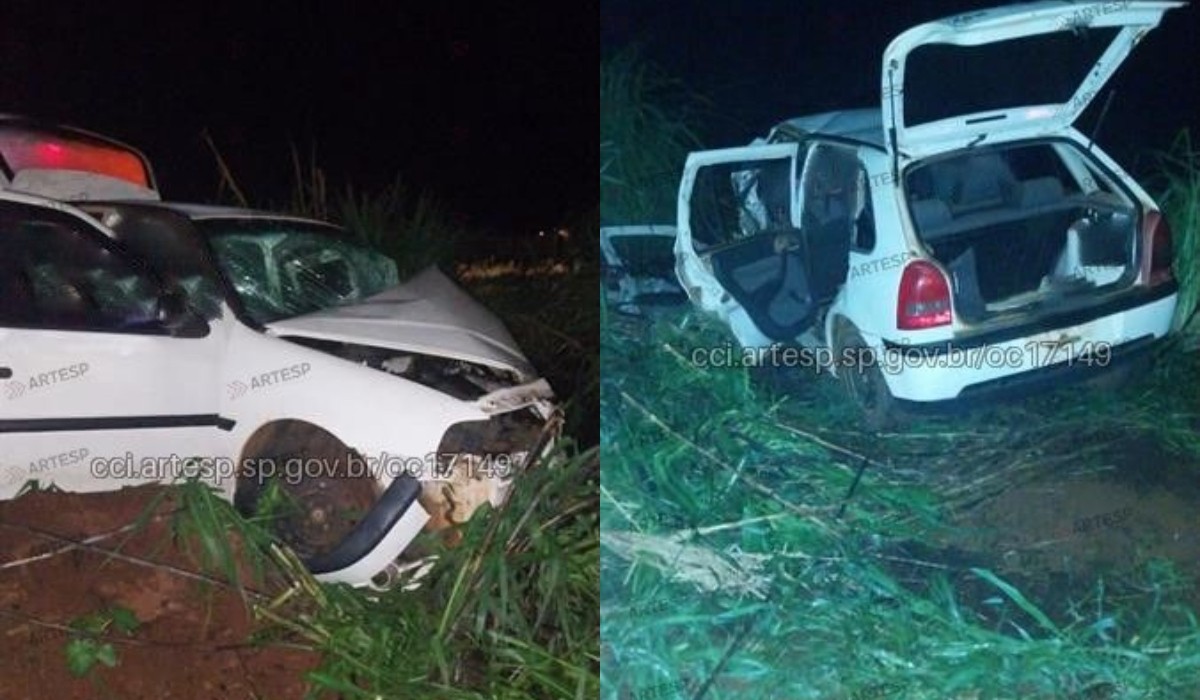 Motorista fica gravemente ferido após batida de frente entre carro e caminhão carregado com laranjas na SP-255