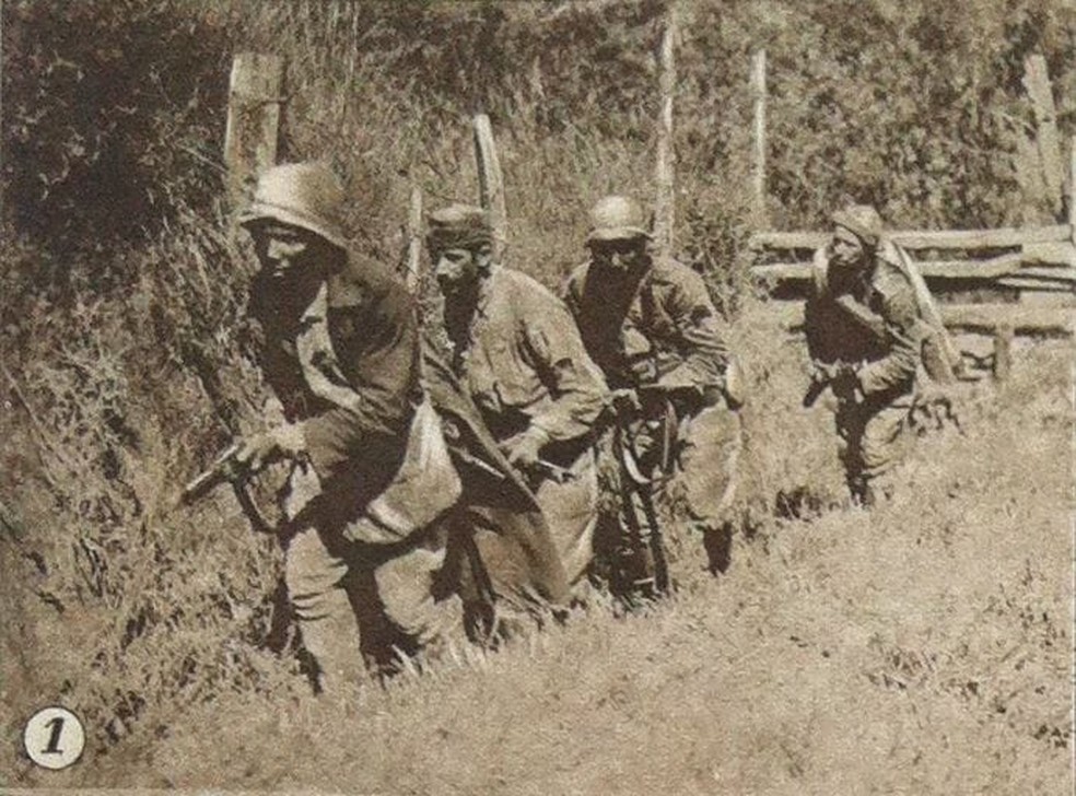 Soldados durante a Revolução Constitucionalista de 1932 — Foto: Arquivo pessoal