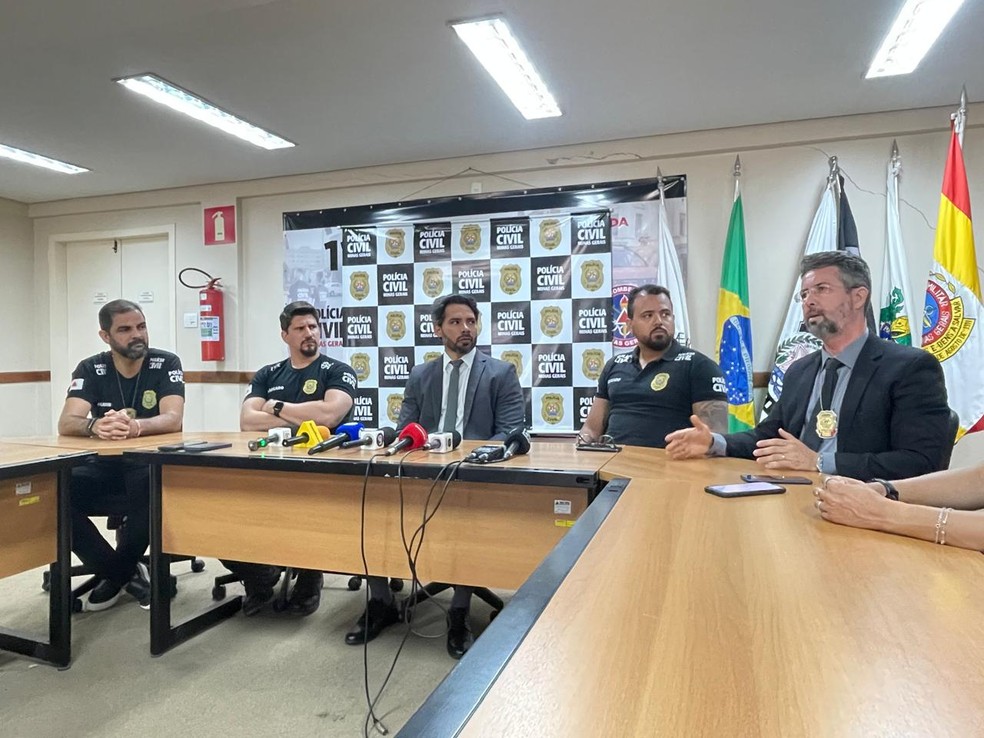 Polícia Civil falou sobre o caso em entrevista coletiva — Foto: Polícia Civil/Divulgação