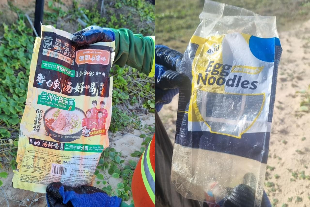 Lixo internacional é encontrado novamente em praia em Natal