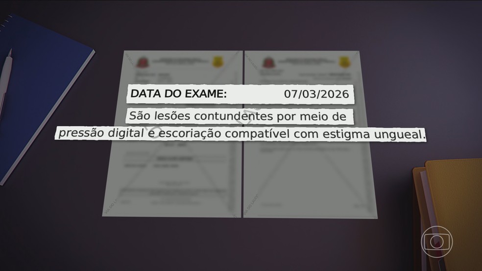 Exclusivo: laudo contraria versão do marido de policial achada morta em apartamento; caso passa a ser investigado como feminicídio — Foto: Jornal Nacional/ Reprodução