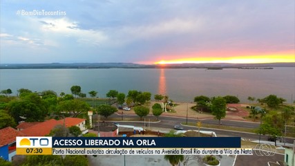 Porto Nacional autoriza circulação de veículos na Orla Beira Rio até 5 de janeiro de 2026