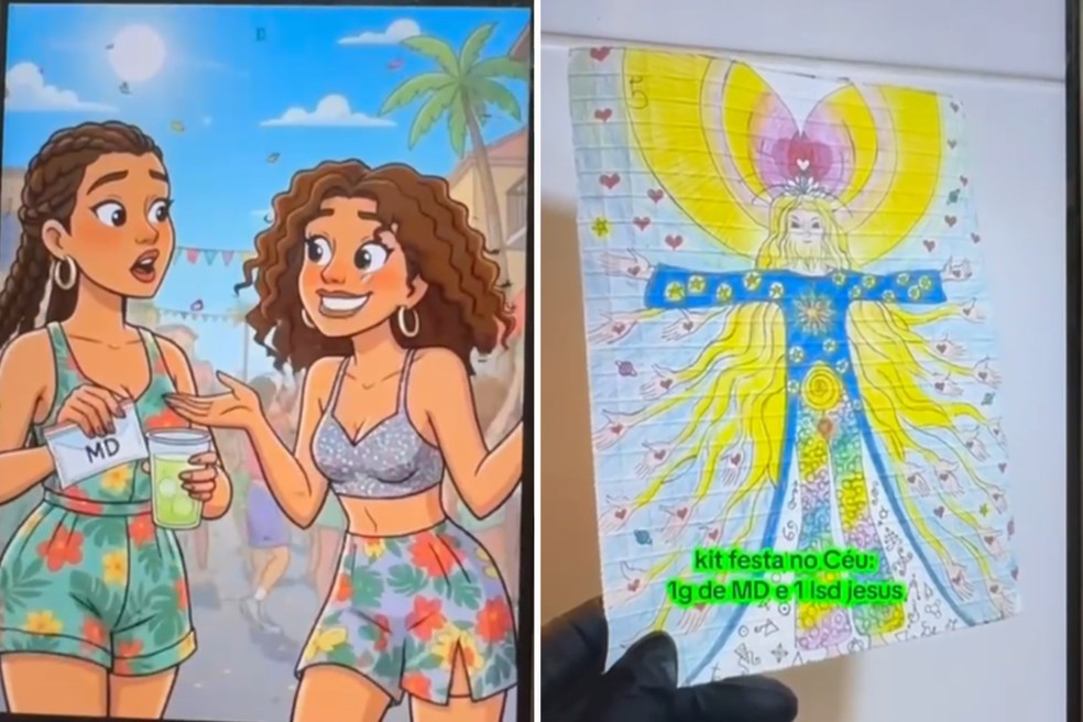 Em um dos celulares foi encontrado um "cardápio" com oferta de drogas — Foto: Reprodução/SSP-SP