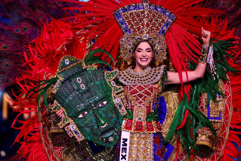 A modelo mexicana Maria Fernanda Beltran, candidata ao Miss Universo 2024 — Foto: Raquel Cunha/Reuters