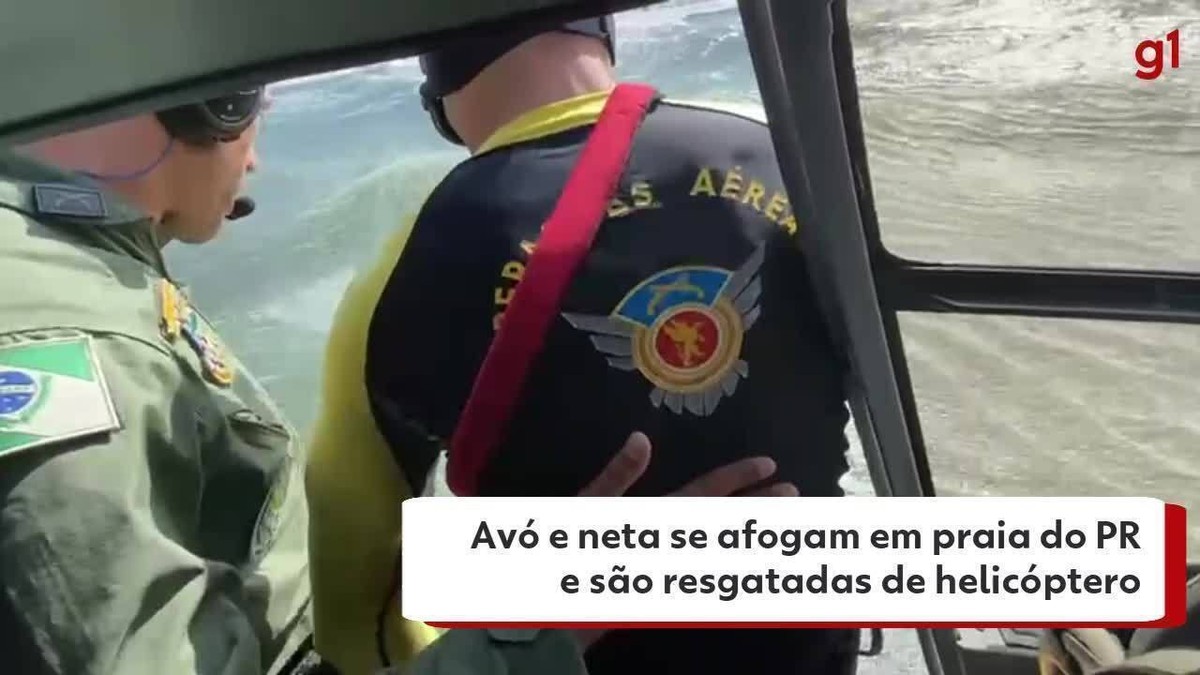 VÍdeo Avó E Neta Se Afogam Em Praia Do Pr E São Resgatadas De Helicóptero Paraná G1 1597