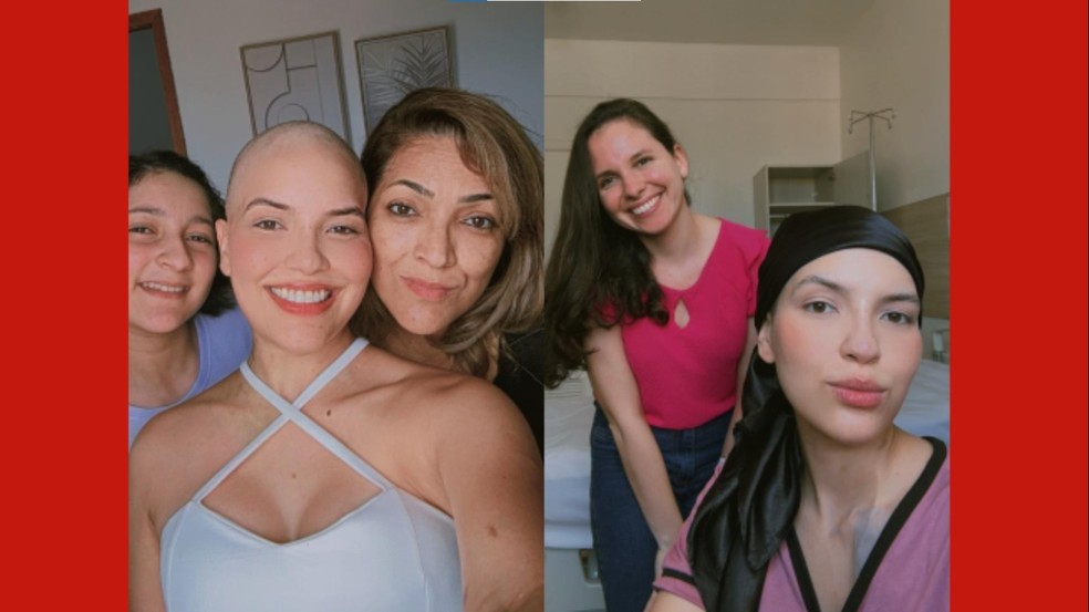 Nathaly recebe apoio de familiares e amigos durante recuperação de câncer em Cuiabá — Foto: Nathaly Resende/Arquivo Pessoal