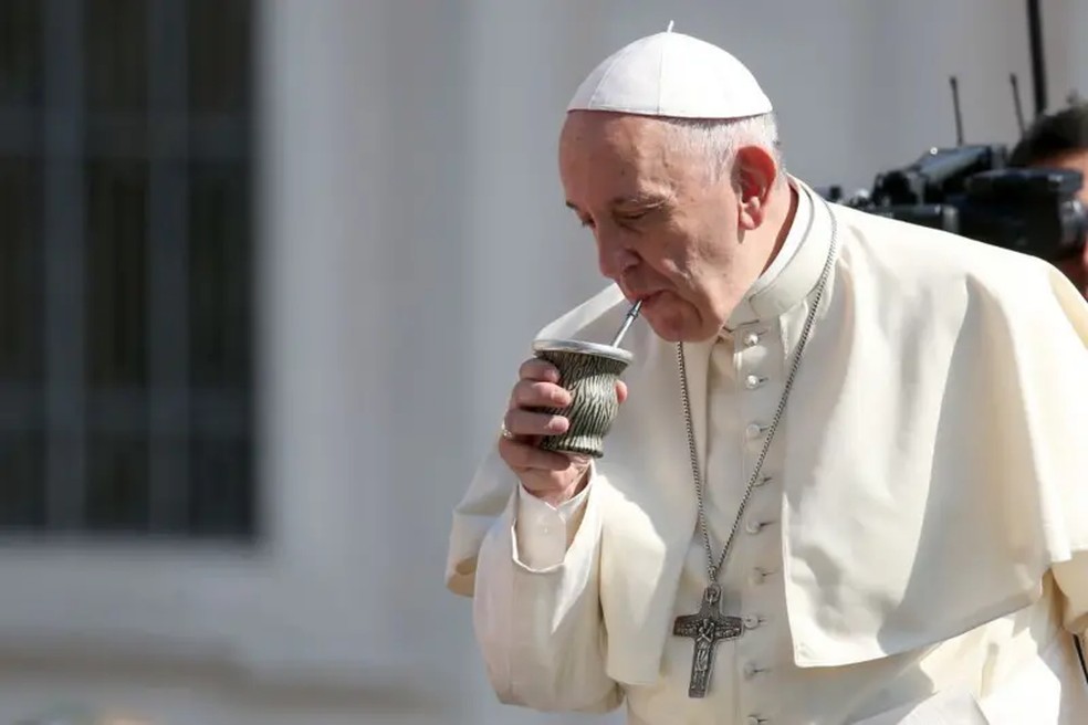 O papa era um amante de mate, tango e futebol — Foto: Getty Images/BBC
