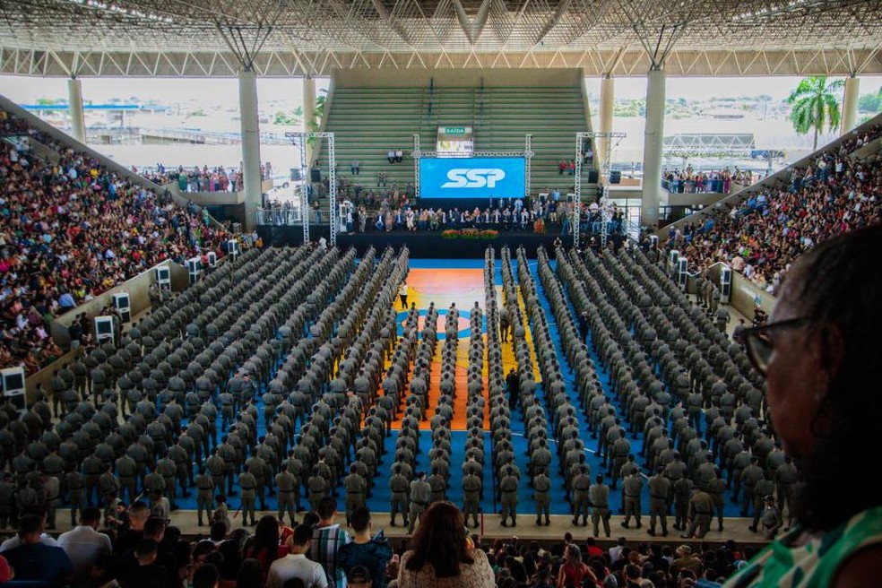 Formatura de 923 novos policiais militares de Alagoas — Foto: Pei Fon / Agência Alagoas