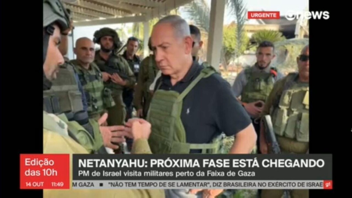 “The next stage is coming,” Netanyahu says during a visit to military personnel near Gaza  world