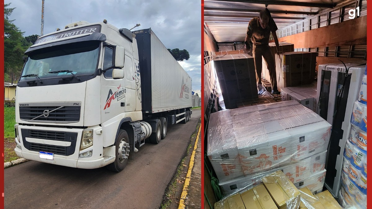 Caminhão roubado em São José dos Pinhais com carga de doações ao Rio Grande do Sul foi encontrado com ajuda de rastreador, diz transportadora