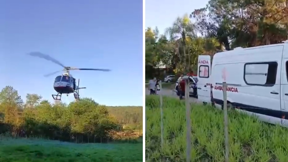 Homem é resgatado de helicóptero após cair de árvore e ser encontrado desacordado em Salto de Pirapora
