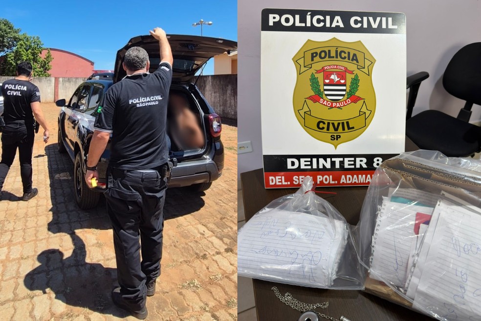 Homem é preso por importunação sexual ao enviar 90 cartas ameaçando servidora pública em Pracinha — Foto: Reprodução/Polícia Civil