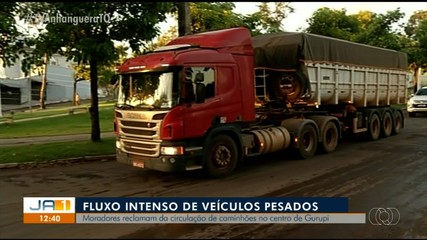 Moradores reclamam de circulação de veículos pesados em ruas de Gurupi