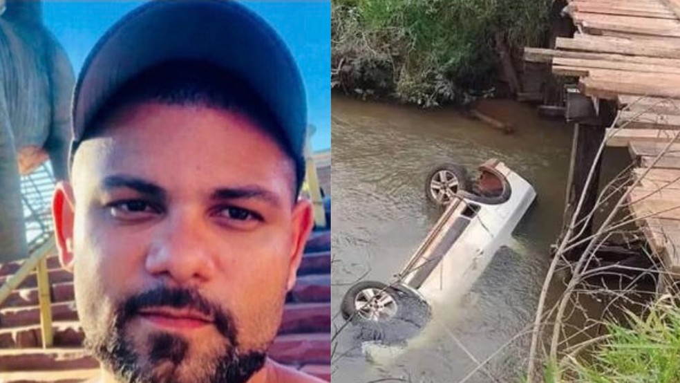 Carro foi encontrado submerso em rio, em MS.  — Foto: Reprodução