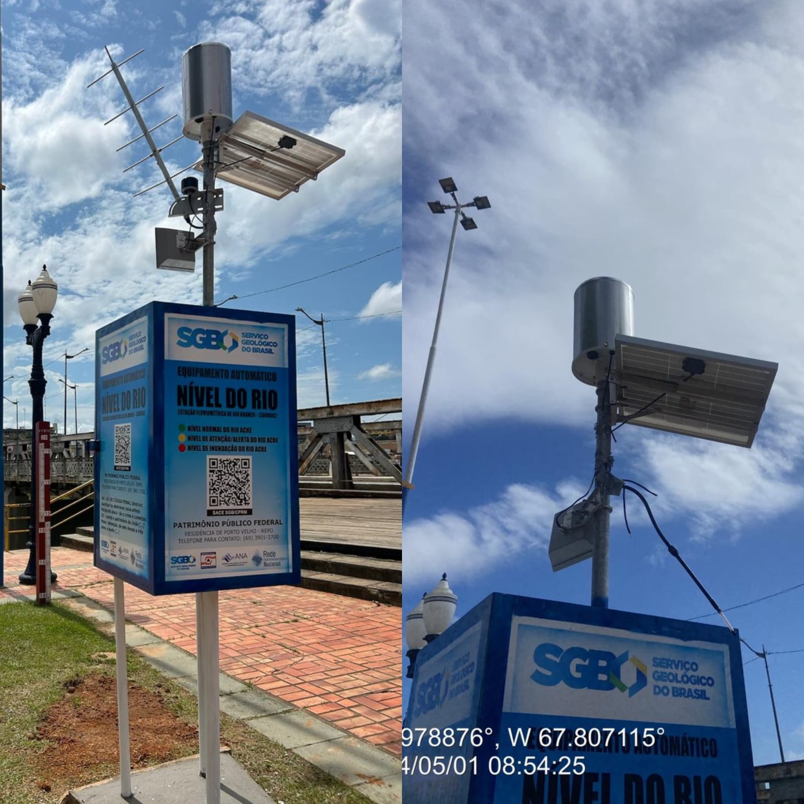 Antena e GPS do Serviço Geológico do Brasil que monitora o Rio Acre são furtados no Centro da capital 