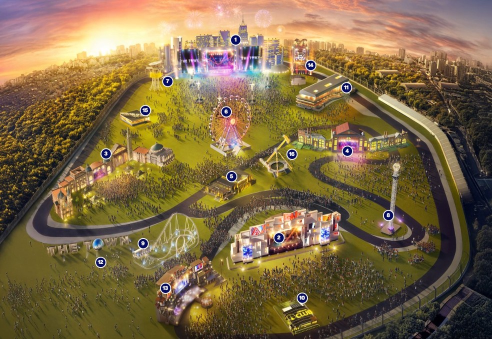 Mapa do The Town 2025 &mdash; Foto: Divulga&ccedil;&atilde;o