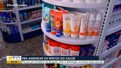 Venda de produtos de bloqueio solar e hidratação cresce devido às altas temperaturas