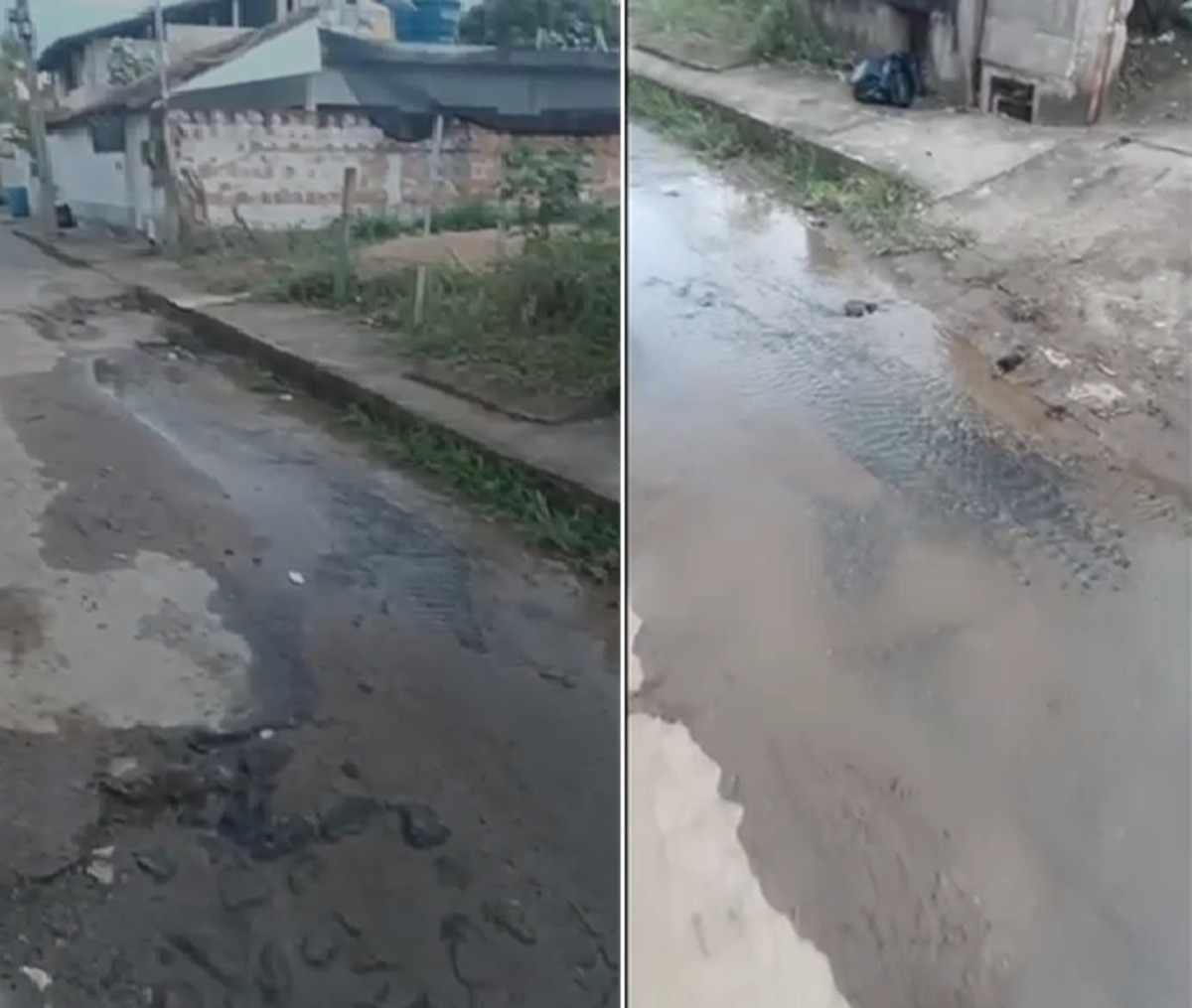 Moradores denunciam vazamentos de água em bairros de Itaperuna