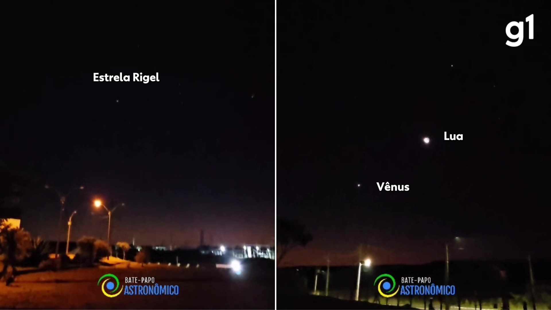 VÍDEO: Vênus, Júpiter e Lua formam semicírculo visível a olho nu durante anoitecer no céu do RS
