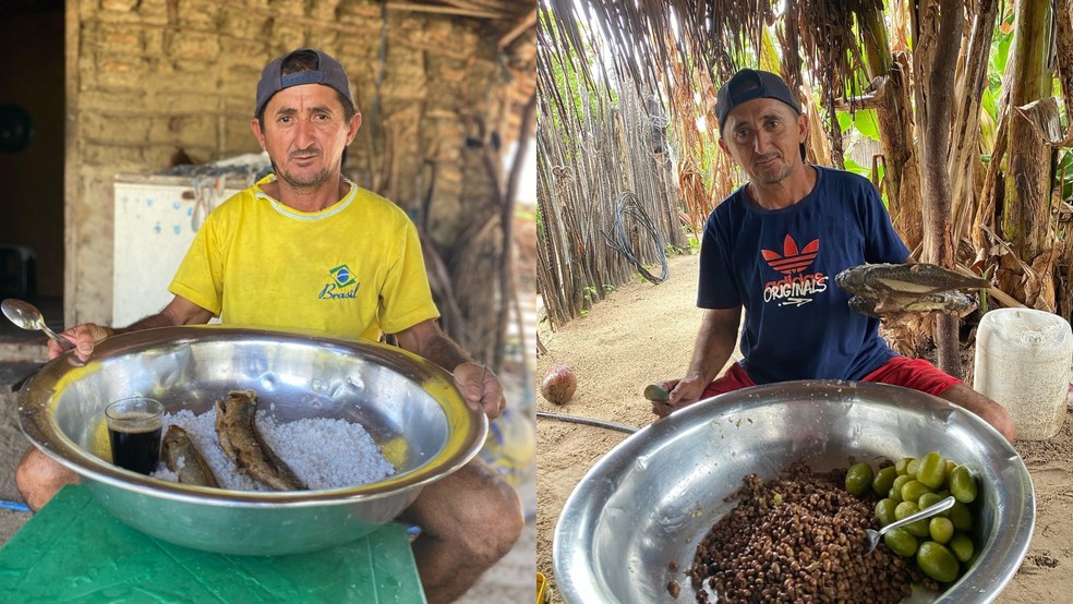 Agricultor cearense faz sucesso nas redes com pratos de comida gigantes — Foto: Arquivo pessoal