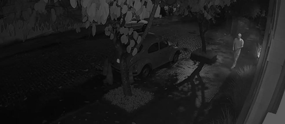 Imagens mostram movimentação no dia da morte do galerista americano. — Foto: TV Globo/Reprodução