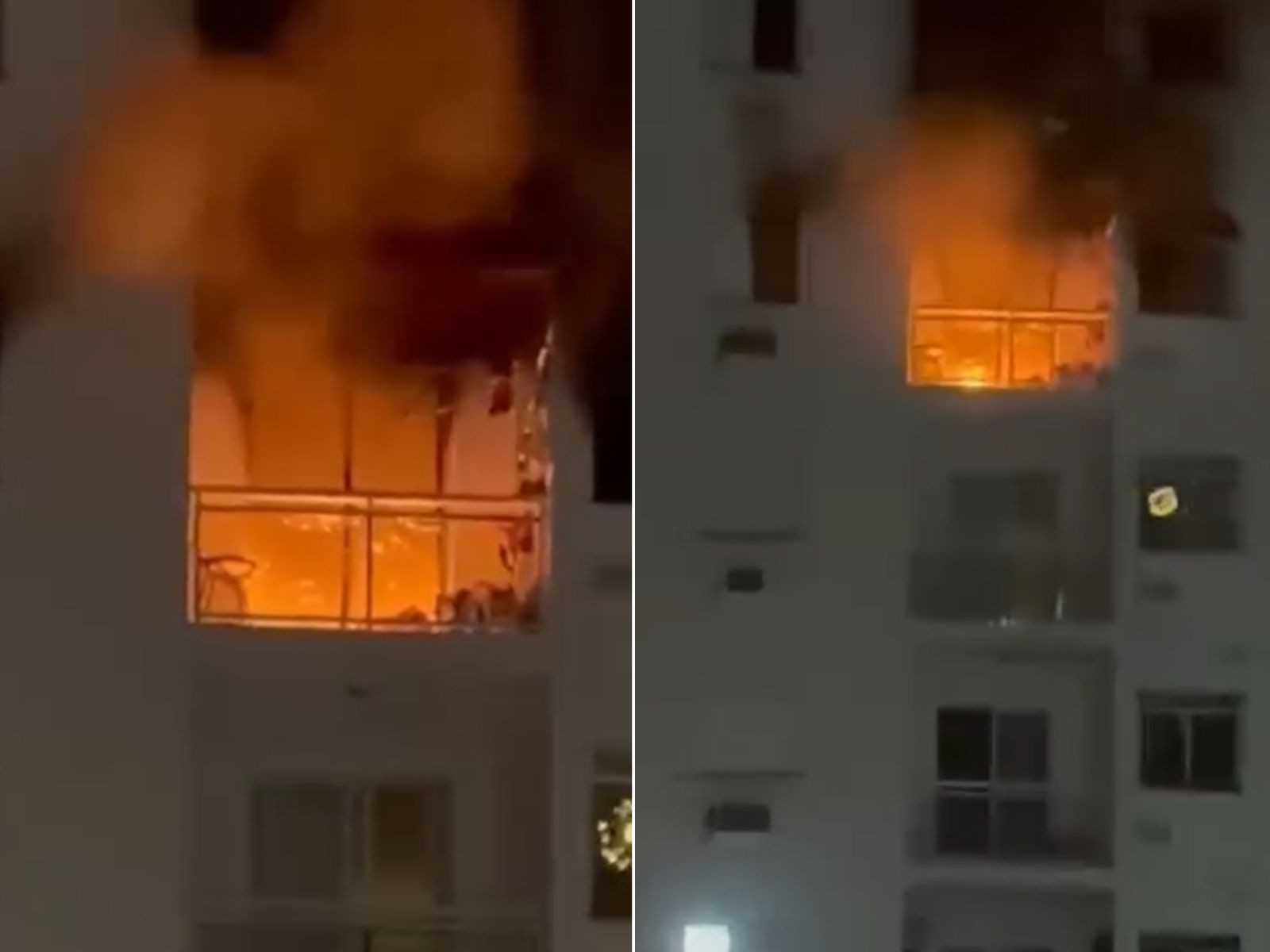 Incêndio destrói apartamento em Praia Grande e imóvel é interditado; VÍDEO