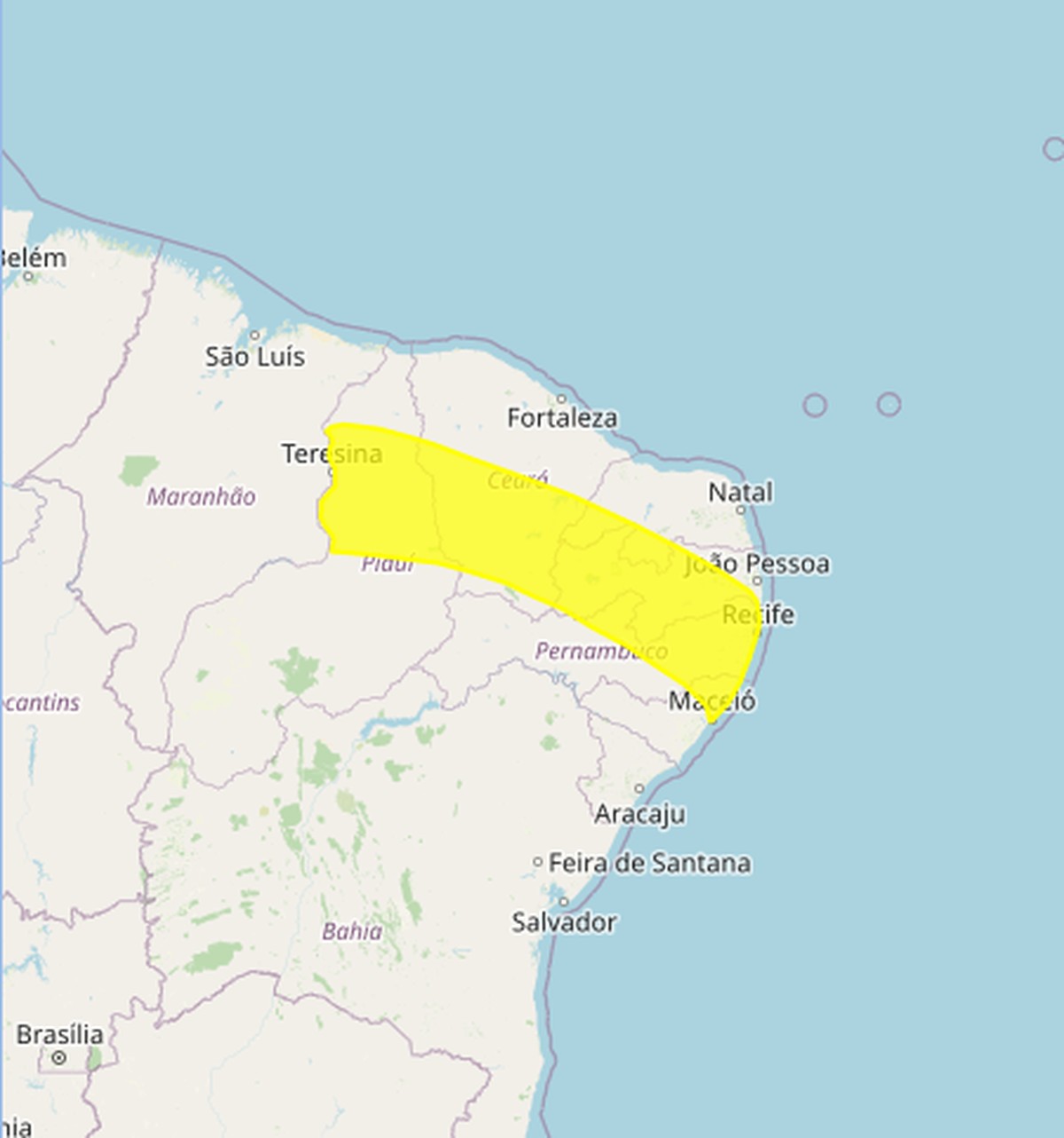 Inmet alerta para perigo potencial de chuvas intensas em cidades da Paraíba Paraíba G
