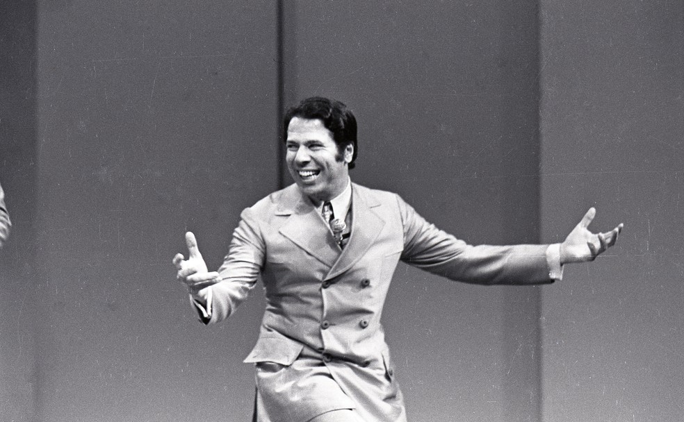 O apresentador Silvio Santos em gravação de seus programas televisivos — Foto: Moacyr dos Santos/SBT