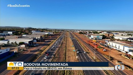 Drone do BDT mostra trânsito na BR-010