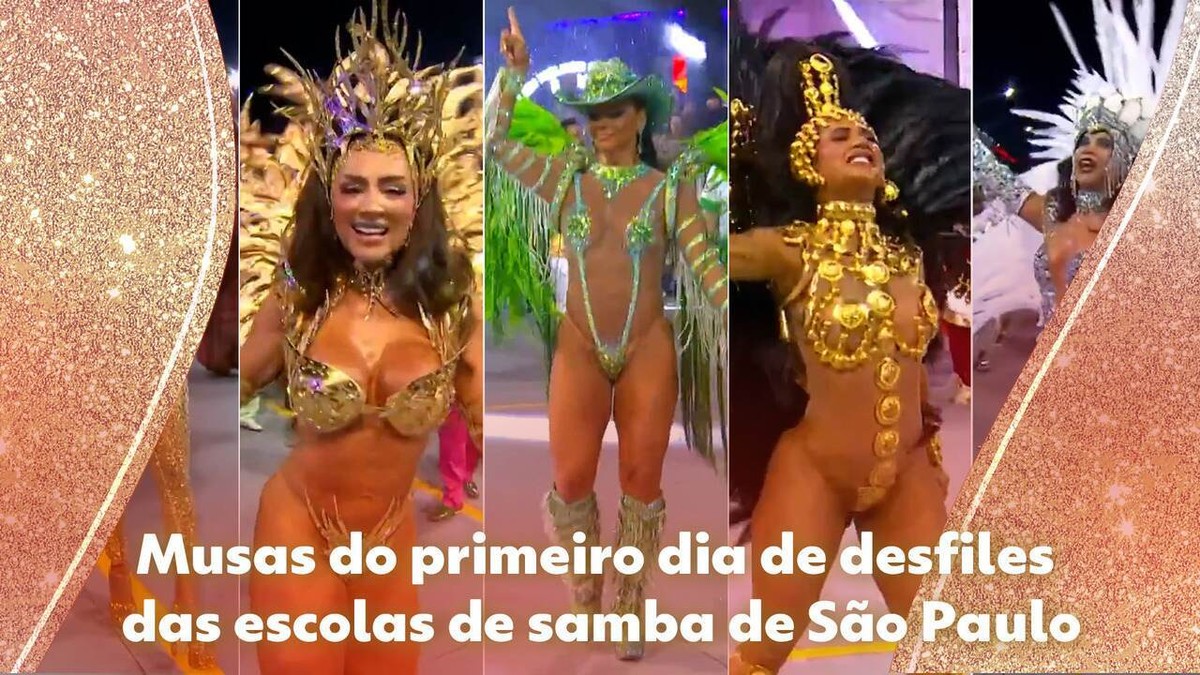 Veja as musas do primeiro dia desfiles das escolas de samba de São Paulo no  Carnaval 2024