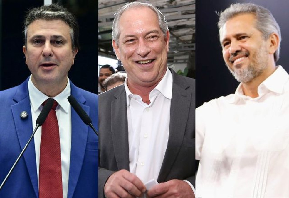 Camilo Santana, Ciro Gomes e Elmano Freitas — Foto: Geraldo Magela/Agência Senado, Valter Campanato/Agência Brasil e Hiane Braun/Casa Civil