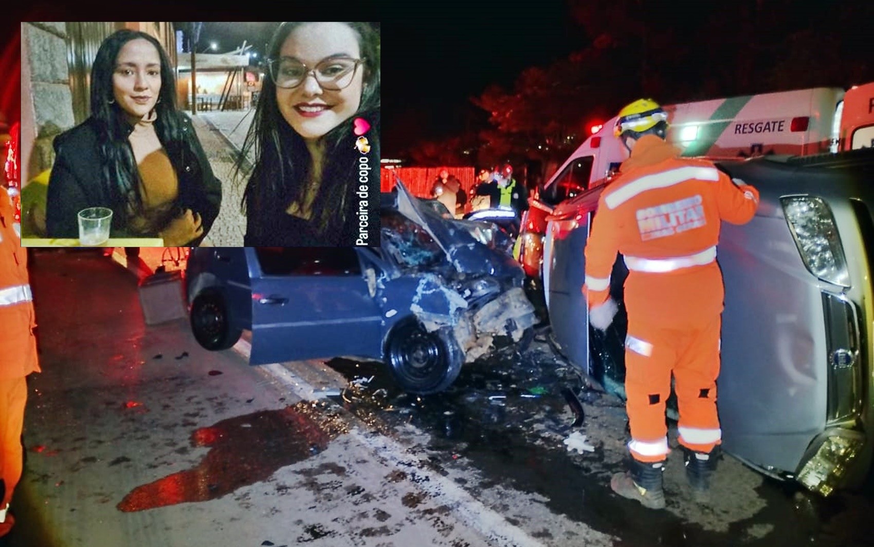 Passageiro teria puxado freio de mão antes de acidente que matou duas mulheres na MGC-491, em Eloi Mendes, diz testemunha