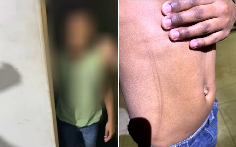 Menino de 9 anos &eacute; resgatado vivendo em situa&ccedil;&atilde;o de maus-tratos, em Aparecida de Goi&acirc;nia &mdash; Foto: Reprodu&ccedil;&atilde;o/TV Anhanguera