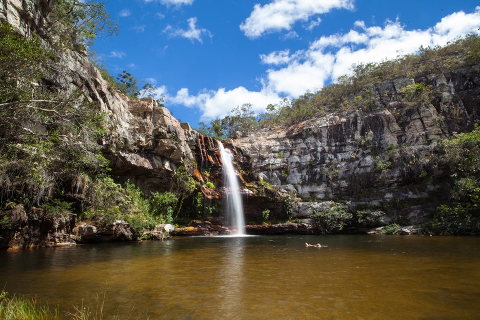 Cachoeira do Chochó é a segunda mais visitada em Piatã (BA). — Foto: Açony Santos