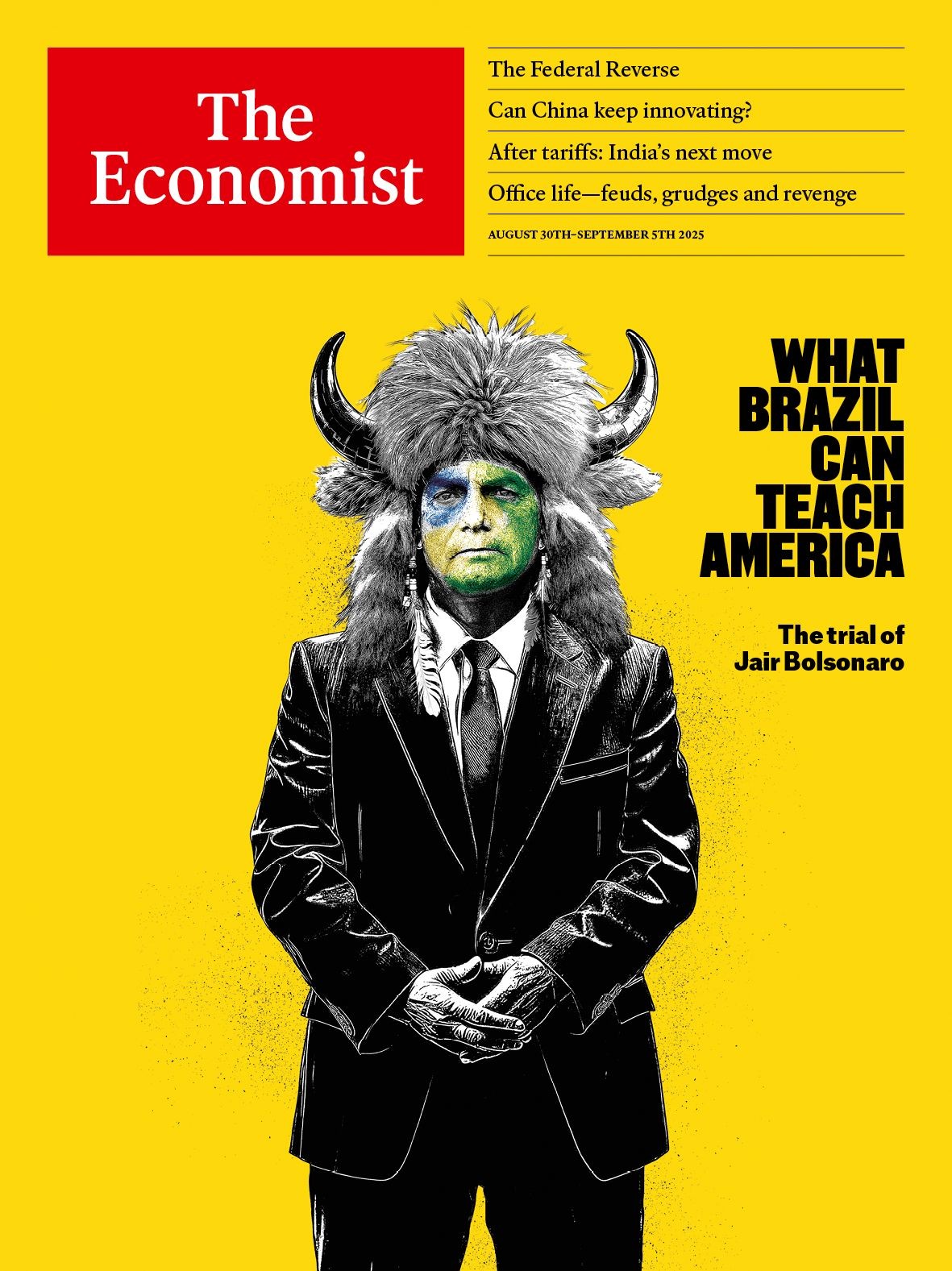 'Brasil oferece aos EUA lição de maturidade democrática', diz revista com Bolsonaro na capa