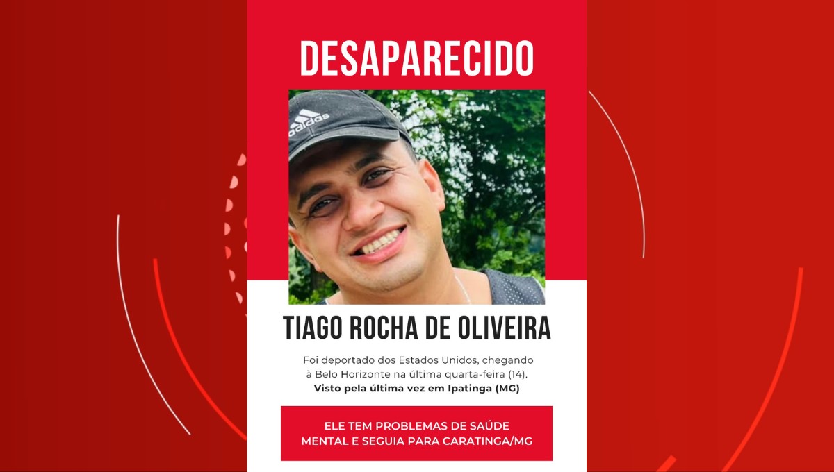 Após ser deportado dos EUA, homem desaparece durante viagem por Minas Gerais