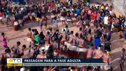 Ritual indígena Hetohoky é realizado na Ilha do Bananal pelo povo Karajá