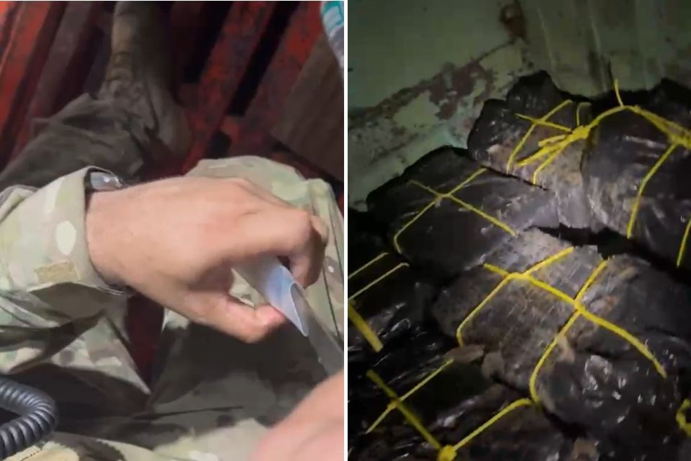 PF e Marinha apreendem drogas em operação com apoio dos EUA — Foto: Reprodução