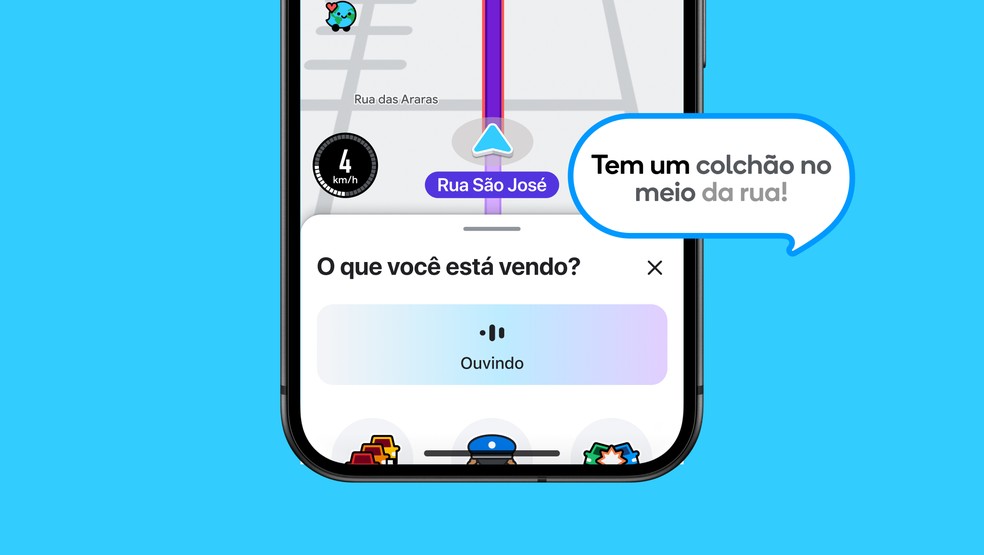 Google lança recurso "Conta pro Waze", que permite aos motoristas reportar ocorrências com comandos de voz — Foto: Google
