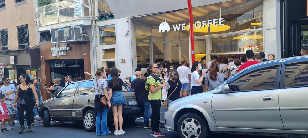 Cafeteira We Coffee, que arrastou multidões ao bairro da Liberdade, em São Paulo — Foto: Reprodução