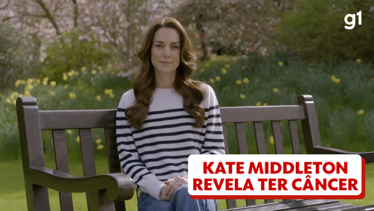 Com câncer desde fevereiro, rei Charles III se diz 'orgulhoso da coragem' de Kate Middleton de admitir câncer; veja repercussão do anúncio da princesa - Programa: G1 Mundo 