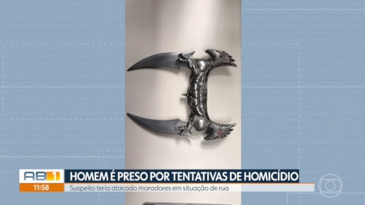 Canivete dupla lâmina: homem é preso suspeito de tentar matar duas pessoas em situação de rua na orla