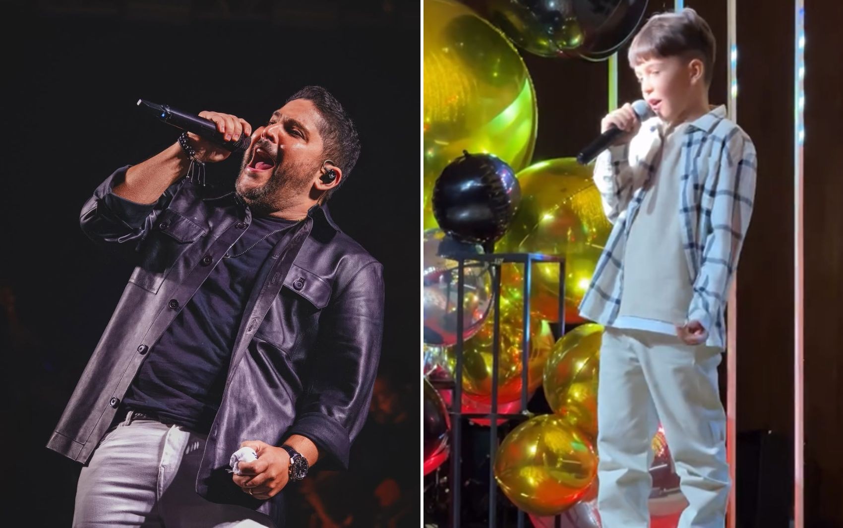 Filho de Jorge, da dupla com Mateus, surpreende ao cantar em apresentação