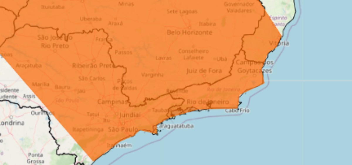 Sul do Rio e Costa Verde têm alerta de chuva forte e ventos intensos para este fim de semana