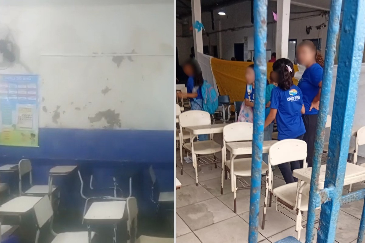 Mães de alunos denunciam mofo e falta de reparos em escola de Cabo Frio