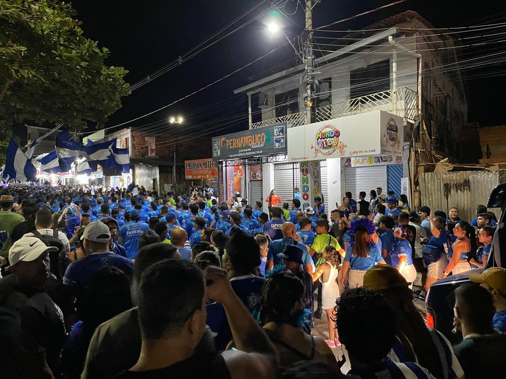Caprichoso inova e realiza Boi de Rua com cortejo duplo pelas ruas de Parintins. — Foto: Matheus Castro/Rede Amazônica