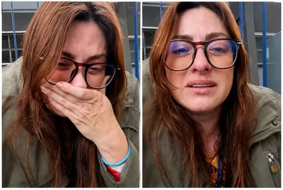 A professora Michele Ramos, de São José dos Campos, registrou um boletim de ocorrência após alunos colocarem uma lâmina de vidro em seu copo de água — Foto: Reprodução/Instagram