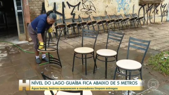 Água baixa, bairros reaparecem e moradores limpam estragos em Porto Alegre - Programa: Jornal Hoje 