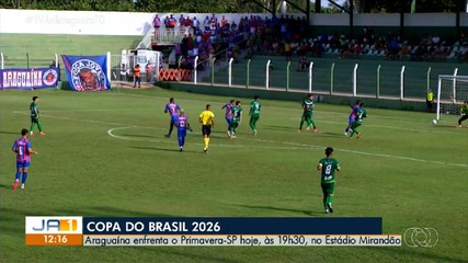 Araguaína representa o Tocantins na Copa do Brasil