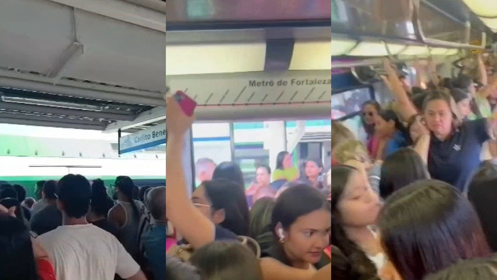 Metrô que liga Fortaleza a Maracanaú apresenta falha elétrica e serviço paralisa por mais de uma hora